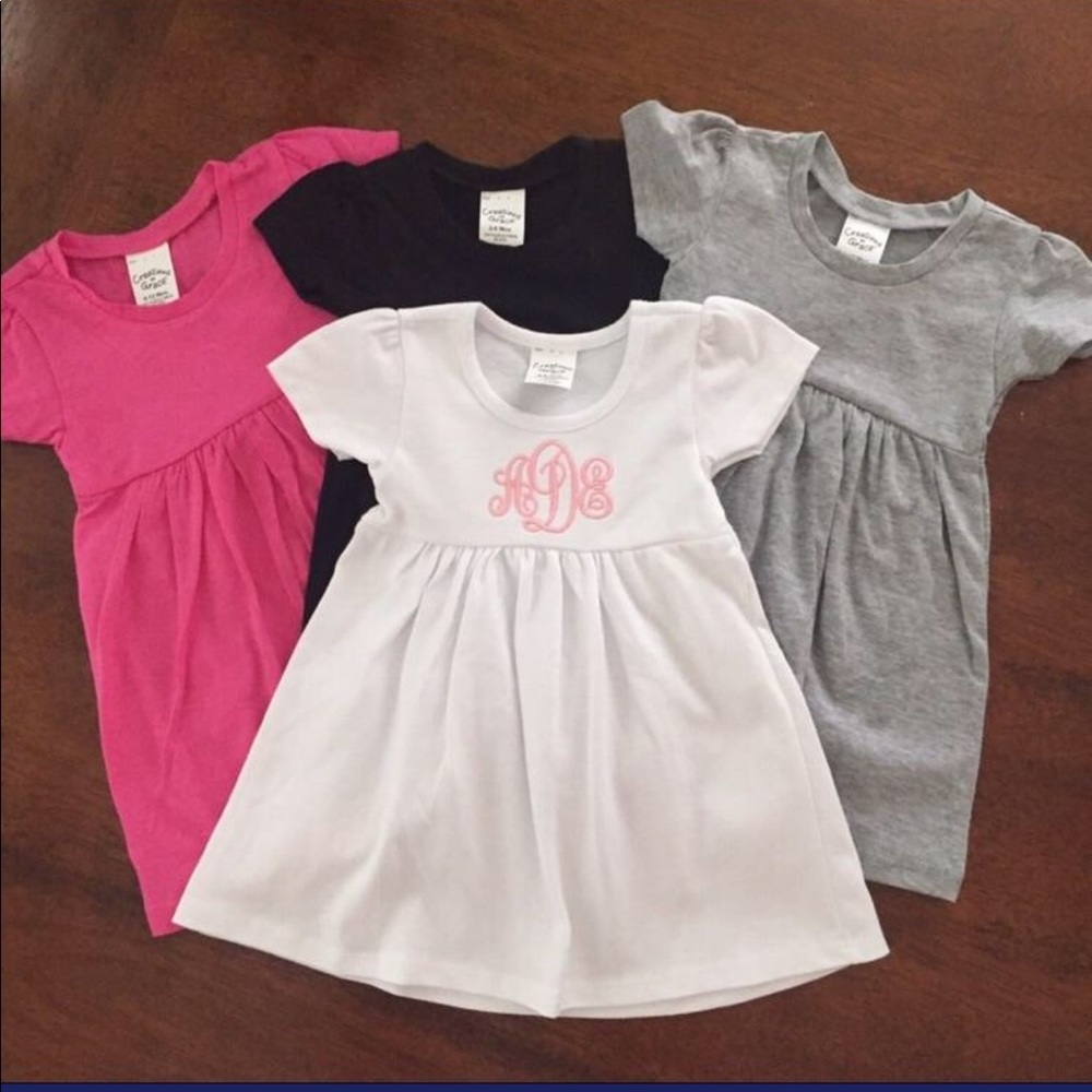 Monogrammed Girl’s Dress with name or initials.